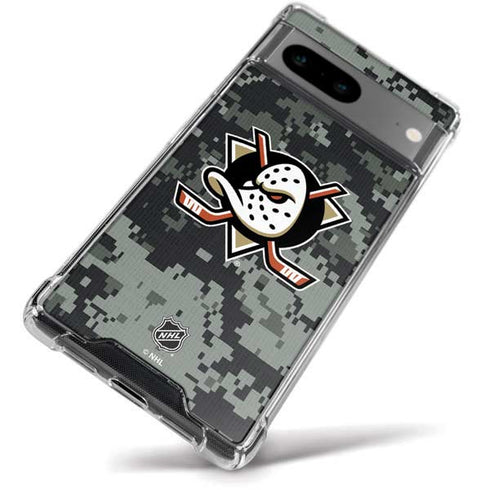 NHL Anaheim Ducks Camo Google Pixel 8 Clear Case